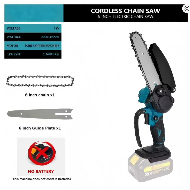 Pole Saw Cordless - 1700RPM 6 Inch Mini Li-Ion Electric