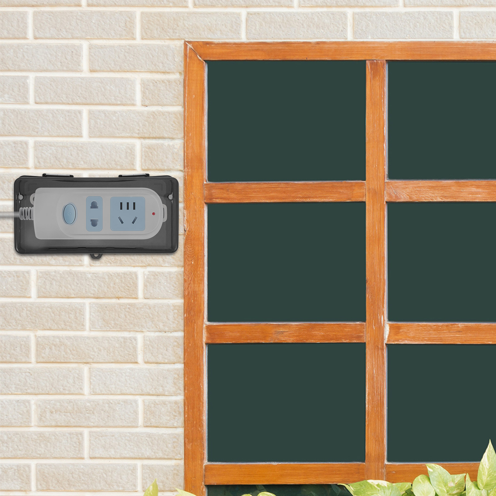 Outdoor Power Strip With Cover - Large Outdoor Electrical Box Waterproof Weatherproof