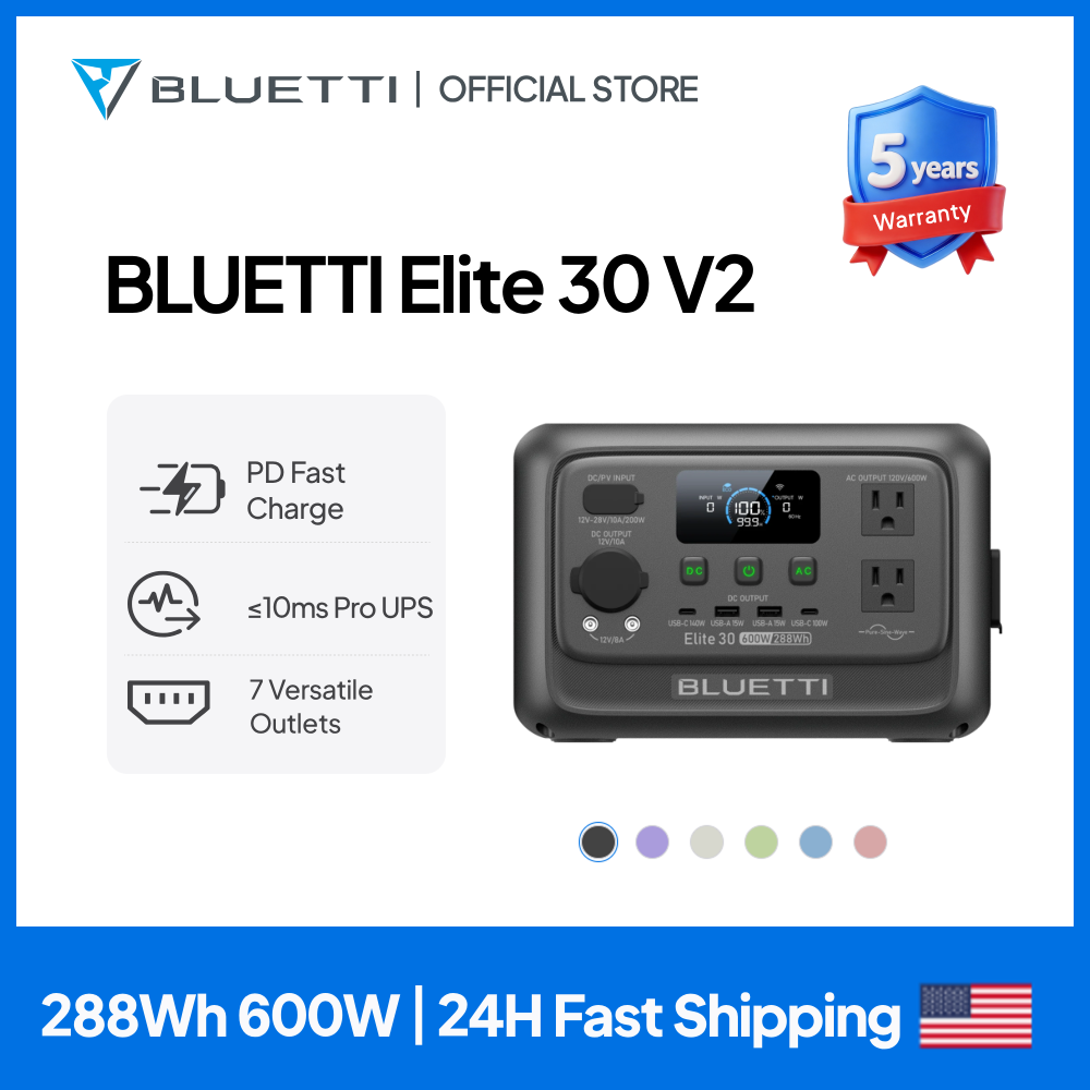 Outdoor Power Tower - 【Renew】BLUETTI Elite 30 V2 Portable Power