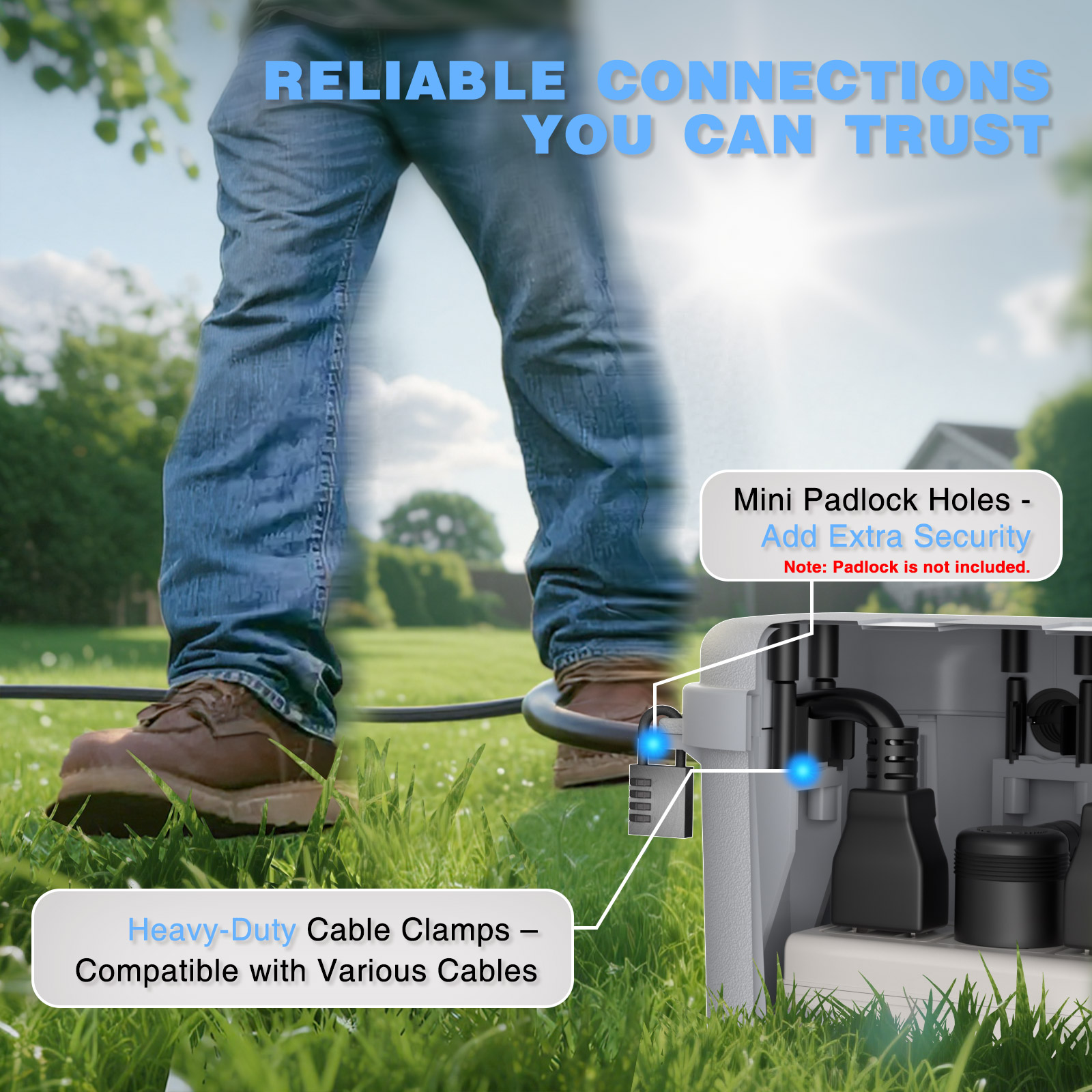Weatherproof Outdoor Electrica - огляд і ціна Outdoor Power Strip With Cover