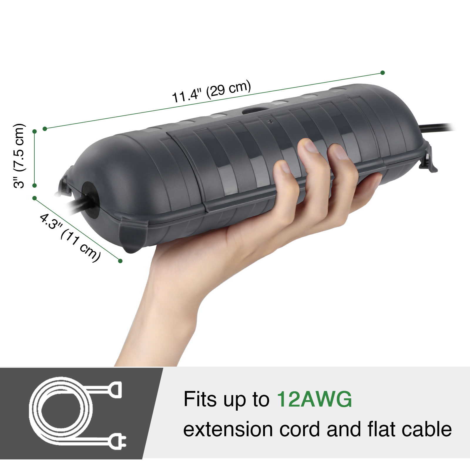 Large Weatherproof Outdoor Ele - огляд і ціна Outdoor Power Strip With Cover