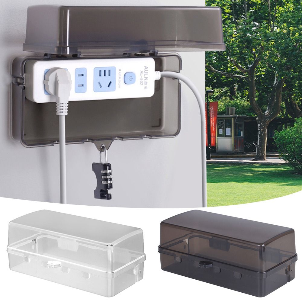 Portable Plastic Plug Box Anti - огляд і ціна Outdoor Power Strip With Cover
