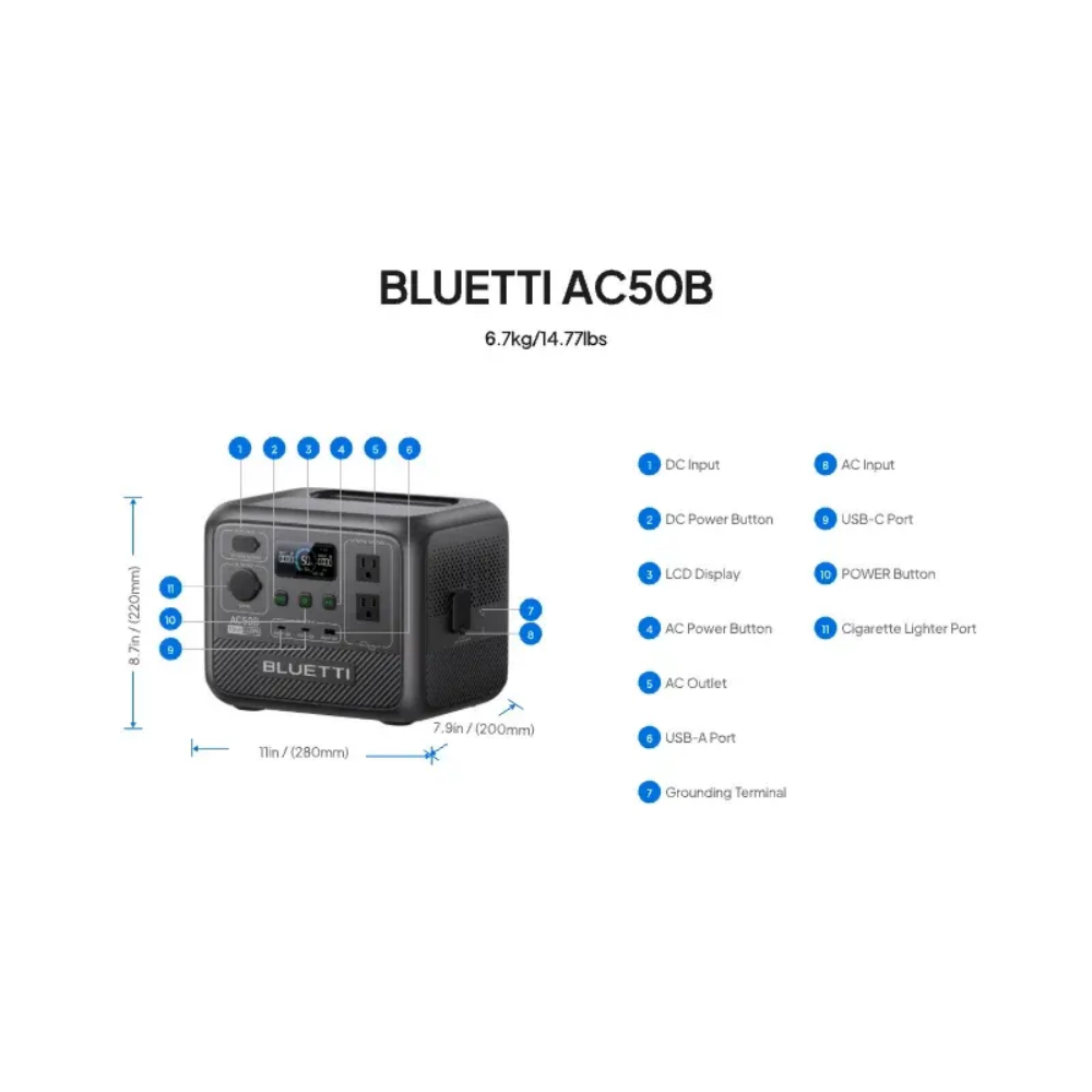 BLUETTI AC50B Portable Power S - огляд і ціна Outdoor Power Tower