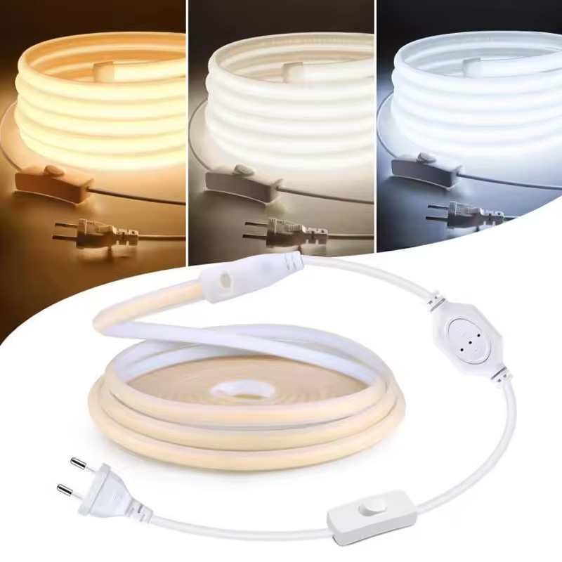 110V 220V Cob LED Strip Light  - огляд і ціна Outdoor Power Strip