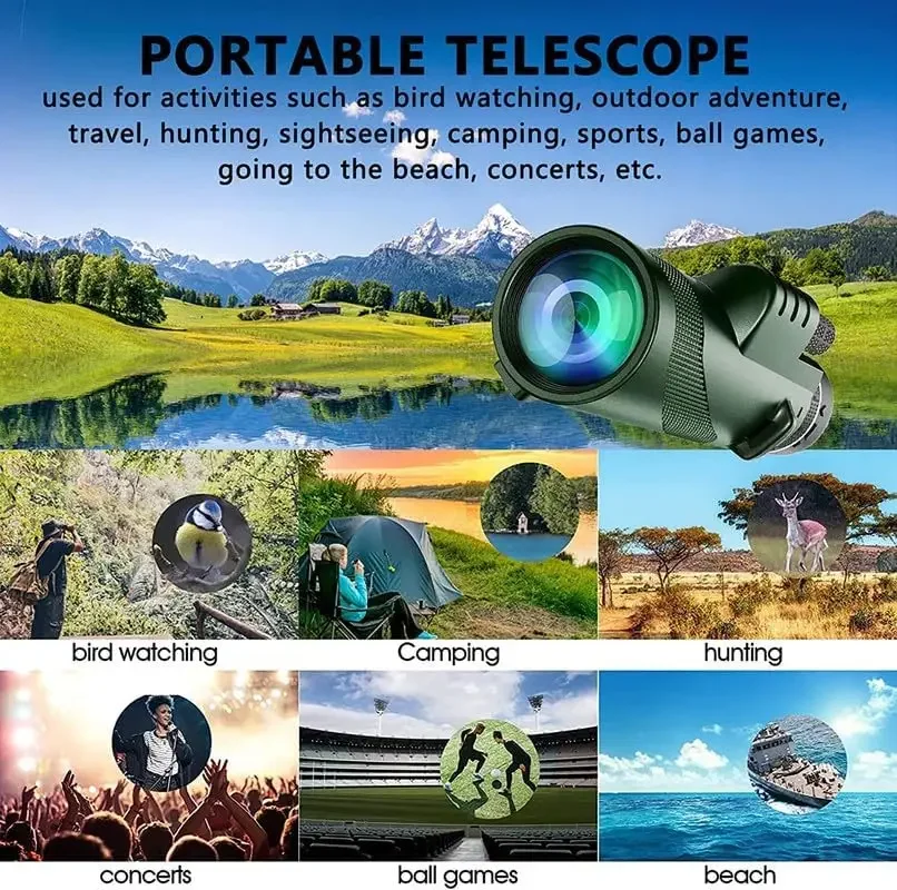 80x100 HD Monocular for Smartp - огляд і ціна Outdoor Power Point