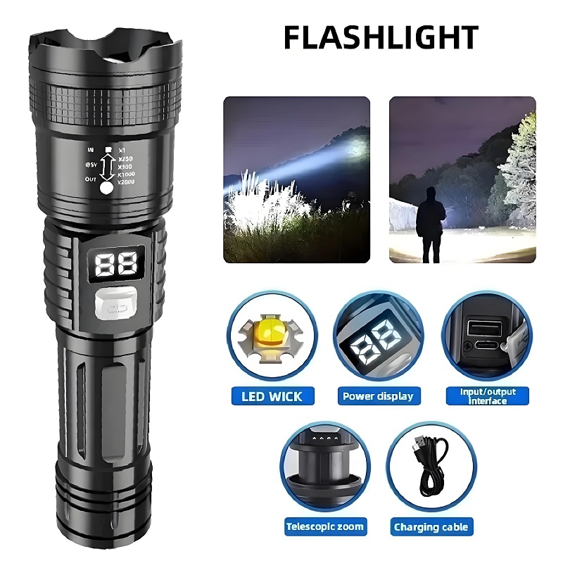 100000 High Power Led Flashlig - огляд і ціна Outdoor Power Meter Bike